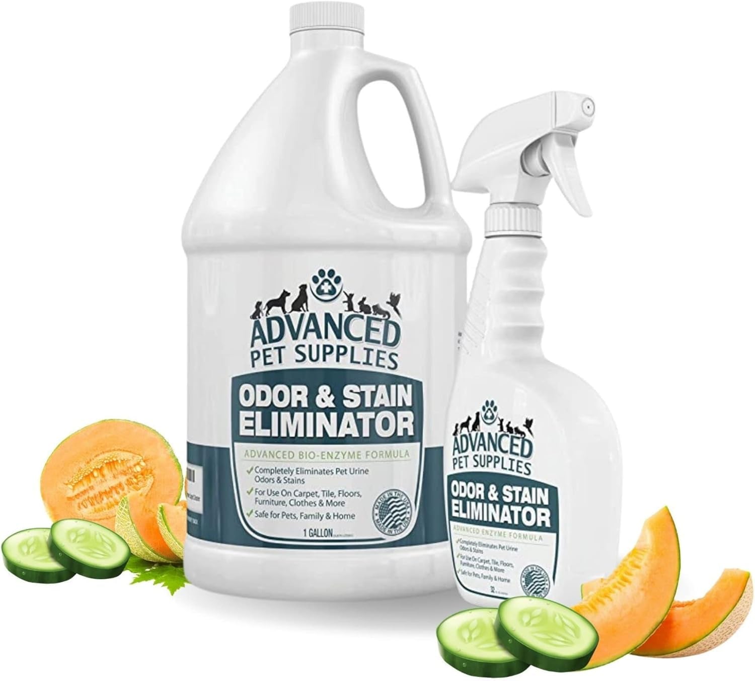 Odor Eliminator Combo Pack - Cleans Accidents in a Hurry without Dangerous Ingredients That Can Make Pets Sick - Bio-Enzyme Cat and Dog Urine Pee Smell Remover Carpet Cleaner