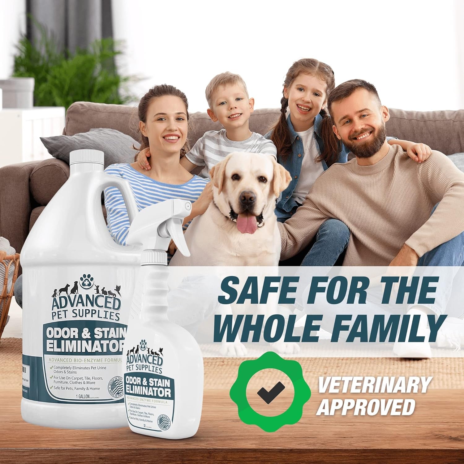 Odor Eliminator Combo Pack - Cleans Accidents in a Hurry without Dangerous Ingredients That Can Make Pets Sick - Bio-Enzyme Cat and Dog Urine Pee Smell Remover Carpet Cleaner