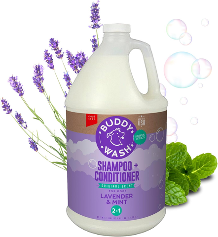 Buddy Wash 2-in-1 Dog Shampoo & Conditioner | Lavender & Mint (1 Gallon)