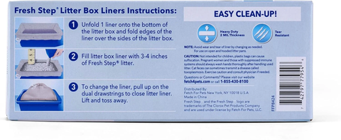 Jumbo Drawstring Cat Litter Box Liners – Unscented Heavy Duty Liners (36" x 19", 7 Count)