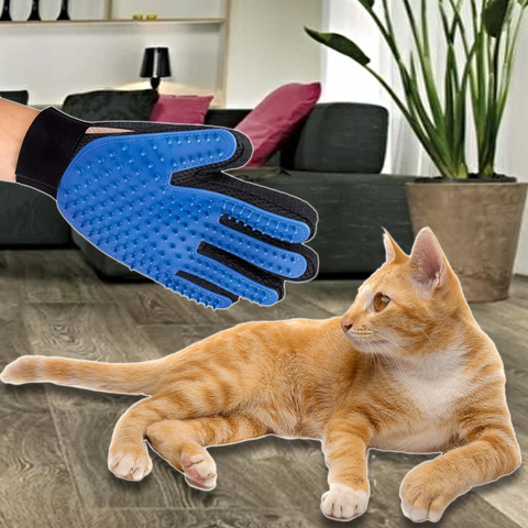 Professional Pet Grooming Gloves Pair | Gentle Deshedding & Massage Mitts