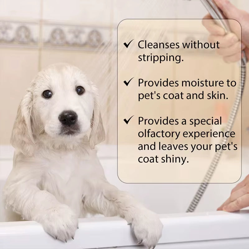 Pet Shampoo Is Gentle and Clean. Pet Cat and Dog Hair Is Soft and Non Knotting. Shampoo Shampoo