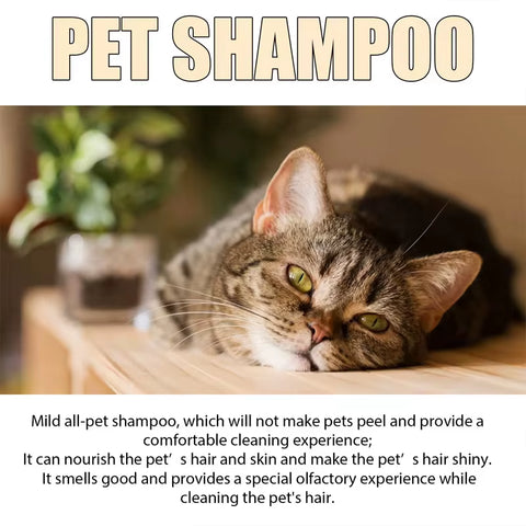Pet Shampoo Is Gentle and Clean. Pet Cat and Dog Hair Is Soft and Non Knotting. Shampoo Shampoo