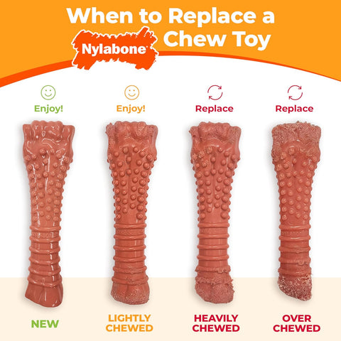 Double Action Bone Power Chew Toy for Dogs, Dog Toys for Aggressive Chewers, Bacon Flavor, X-Large - 50+ Lbs, 1 Count
